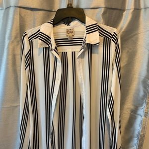 White and black shirt